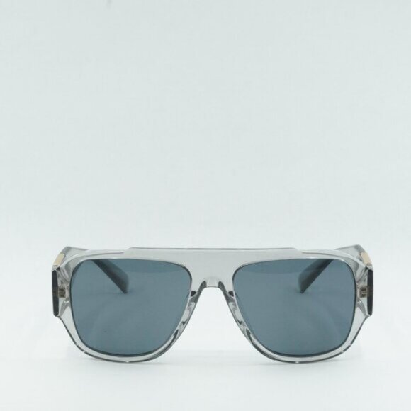 🕶️ New Versace VE4436U 530580 Sunglasses - Transparent Grey Frame - Picture 3 of 12